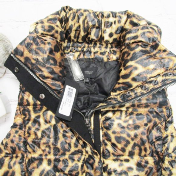 Super Cute Coatology Leopard Skin Packable Puffer Vest - Picture 4 of 13